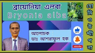 ব্রায়োনিয়া এলবা  ডাঃ আশরাফুল হক  Bryonia alba  Dr Asraful Hoque  Official  Homeo Uddipana [upl. by Dino436]