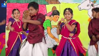 RAINBOW SCHOOL  COLORS 2018 Festival of Sankranthi Dance By Grade  IV [upl. by Ytirahc]