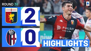 GENOABOLOGNA 20  HIGHLIGHTS  The Grifone end their season on a high  Serie A 202324 [upl. by Keyek]