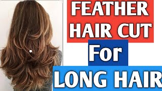 feather haircut with layers how to feather haircut [upl. by Annaear]