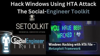 Hack Windows Using HTA Attack The SocialEngineer Toolkit  SETOOLKIT  Metasploit attack payload [upl. by Carly]