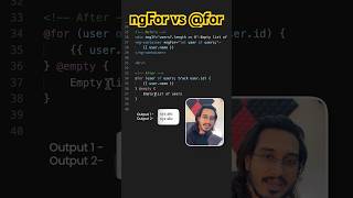 ngFor vs for in Angular Key differences amp when to use 🚀 [upl. by Berti]