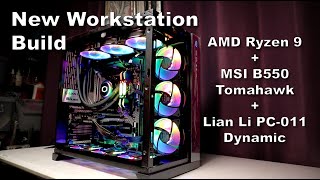 New Workstation Build AMD Ryzen 9  MSI B550 Tomahawk  Lian Li PC011 Dynamic [upl. by Zerlina123]