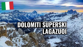 Dolomiti Superski  Skiing to Lagazuoi and The Hidden Valley [upl. by Asiled]