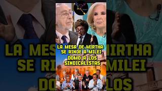 LA MESA DE MIRTHA SE RINDE ANTE MILEI argentina milei casta mirthalegrand [upl. by Anyrak]