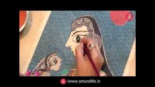 How to draw Madhubani Painting [upl. by Arquit343]