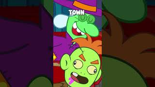 Wheels On The Bus With Monsters  Halloween Song shorts kidssong [upl. by Rettig621]