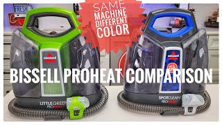 Bissell Little Green ProHeat vs Spot Clean Pro Heat Carpet Spot Cleaner Comparison [upl. by Adlesirc]