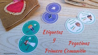 ✔ ETIQUETAS PARA PRIMERA COMUNION ➡ para decorar regalos para comuniones 🎁 [upl. by Coleville]