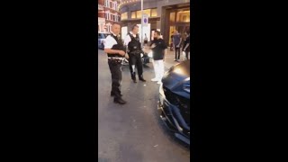 POLICE HATING on SUPERCAR Owners Outside Harrods in London Give Them Expensive Parking Tickets [upl. by Alehc714]