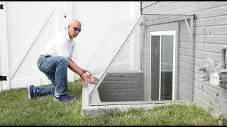 Installation Howto Series Installing Atrium Style Guardian Window Well Covers [upl. by Noremmac]