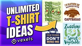 🤖The ULTIMATE Ai Tool to Generate TShirt Ideas Vexels Quote Generator Tutorial [upl. by Lrak]