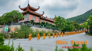 🔴 Alms Round  Ba Vang Pagoda [upl. by Anwahsed]