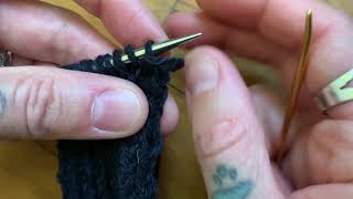 Kitchener Stitch on One Needle [upl. by Nahshu]