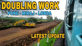 Pune  Miraj  Londa Railway Track Doubling Work  Mahalaxmi Express  WDP4D  Part 2 [upl. by Ugo]