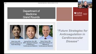 Future Strategies for Anticoagulation in Cardiovascular Disease  DoM Grand Rounds  13 March 2024 [upl. by Anirbas]