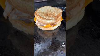 Grilled Cheese Cheeseburger on Blackstone Griddle [upl. by Shifrah671]