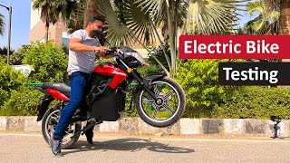 New Electric Bike Testing on local roads  PureEV Etryst 350 electric bike road test  King Indian [upl. by Dnaltroc165]