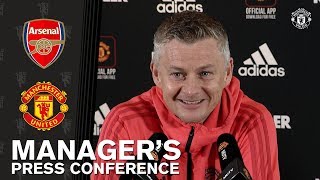 Managers Press Conference  Arsenal v Manchester United  Ole Gunnar Solskjaer [upl. by Lyrpa]