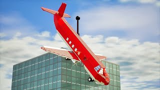 Lego Airplane Falls Off Building  Brick Rigs [upl. by Navonoj]