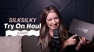 ASMR  SilkSilky Unboxing Try On Haul [upl. by Orran954]