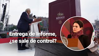 Discurso no autorizado de Luisa Alcalde ¿rompe protocolo de entrega de Informe de Gobierno de AMLO [upl. by Aglo]