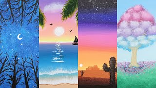 50 Easy Acrylic Painting Ideas for Beginners  2022 Mega Compilation [upl. by Seagraves]