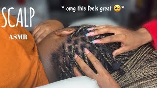 ASMR  scalp scratching braids on a real person to help you relax 😴🌧🥰 [upl. by Eninnaej424]