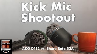 Kick Mic Shootout AKG D112 vs Shure Beta 52A [upl. by Mayrim]