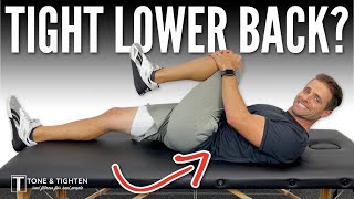 3 Easy Stretches For Your Tight Lower Back WORKS FAST [upl. by Noillid]