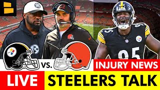 Steelers Talk LIVE HUGE Injury Updates For Keeanu Benton amp Cory Trice  Week 12 Preview vs Browns [upl. by Vudimir]