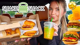 Trying Shake Shack For The FIRST Time Mukbang [upl. by Suravart505]