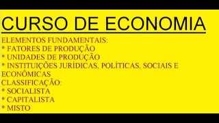 Sistemas econômicos Socialista Capitalista Misto Fatores unidades produção Trabalho capital terra [upl. by Ardolino]