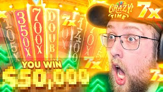 INSANE 7X TOP SLOT CRAZY TIME WIN BIGGEST WIN OF 2024 [upl. by Haile982]