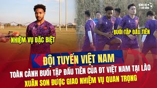 Xuân Son được giao quotnhiệm vụ đặc biệtquot ở buổi tập đầu tiên tại Lào phối hợp với Quang Hải cực ăn ý [upl. by Tanberg678]