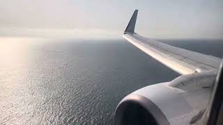 Landing Lanzarote Arrecife runway 03  B73786J OMGTF [upl. by Kerril]