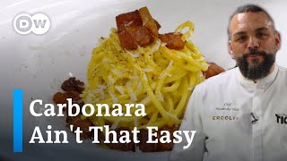 How to make Spaghetti Carbonara the right way   A typical dish from Italy [upl. by Philipp]