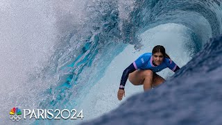 Caroline Marks John John Florence lead USAs flawless surfing start  Paris Olympics  NBC Sports [upl. by Morrissey162]