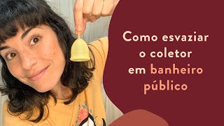 Como esvaziar o coletor em banheiro público 👀 [upl. by Nodnas]