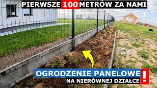 Ogrodzenie panelowe na nierównej działce Schodkowanie paneli Montaż ogrodzenia panelowego na dział [upl. by Eisnyl]