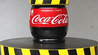 EXPERIMENT HYDRAULIC PRESS 100 TON vs COCA COLA [upl. by Adnylg]