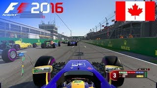 F1 2016  100 Race at Circuit Gilles Villeneuve Canada in Ericssons Sauber [upl. by Lanrev]