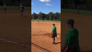 🥎BATTER WITH A RBI DOUBLE ON THE FENCE IN HICKORY🥎 softball isa nc sports 2023 short shorts [upl. by Poyssick]