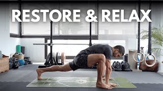 15 Minute Restorative PostWorkout Stretch [upl. by Nylirek]