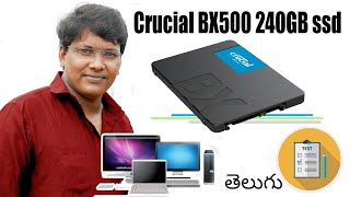 Crucial BX500 240GB Internal SSD unboxing amp review in telugu [upl. by Yahsel]