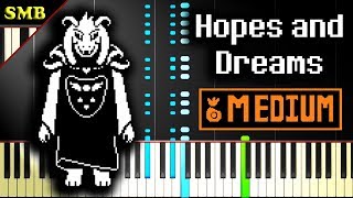 UNDERTALE  HOPES AND DREAMS  Piano Tutorial [upl. by Ahcsas]