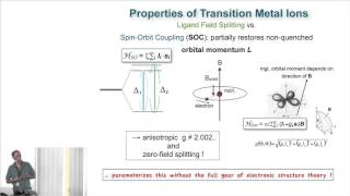 4 Eckhard Bill „Spin Hamiltonian Formalism for Transition Metal Complexes“ [upl. by Ymrej]