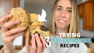 TRYING 3 Different LEVAIN COOKIE Recipes [upl. by Vasta]