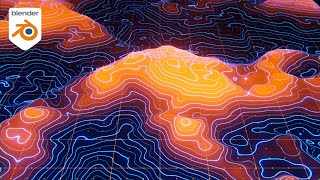 Build a Stylized Topographic Landscape in Blender [upl. by Lladnor]