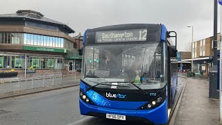 Bluestar 2016 Alexander Dennis Enviro 200 MMC HF66 DPV on the 12 to Totton  230324 [upl. by Ojillib]